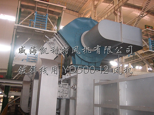 YD500-12 fan for galvanizing line